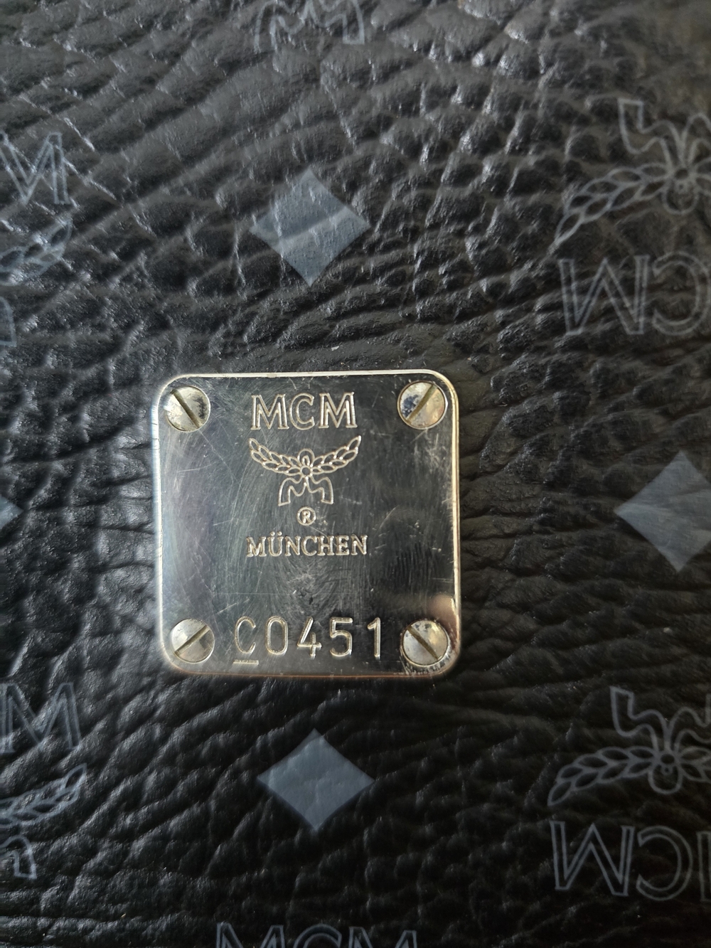 MCM Black Leather Visetos Satchel Bag - Picture 3 of 13